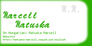 marcell matuska business card